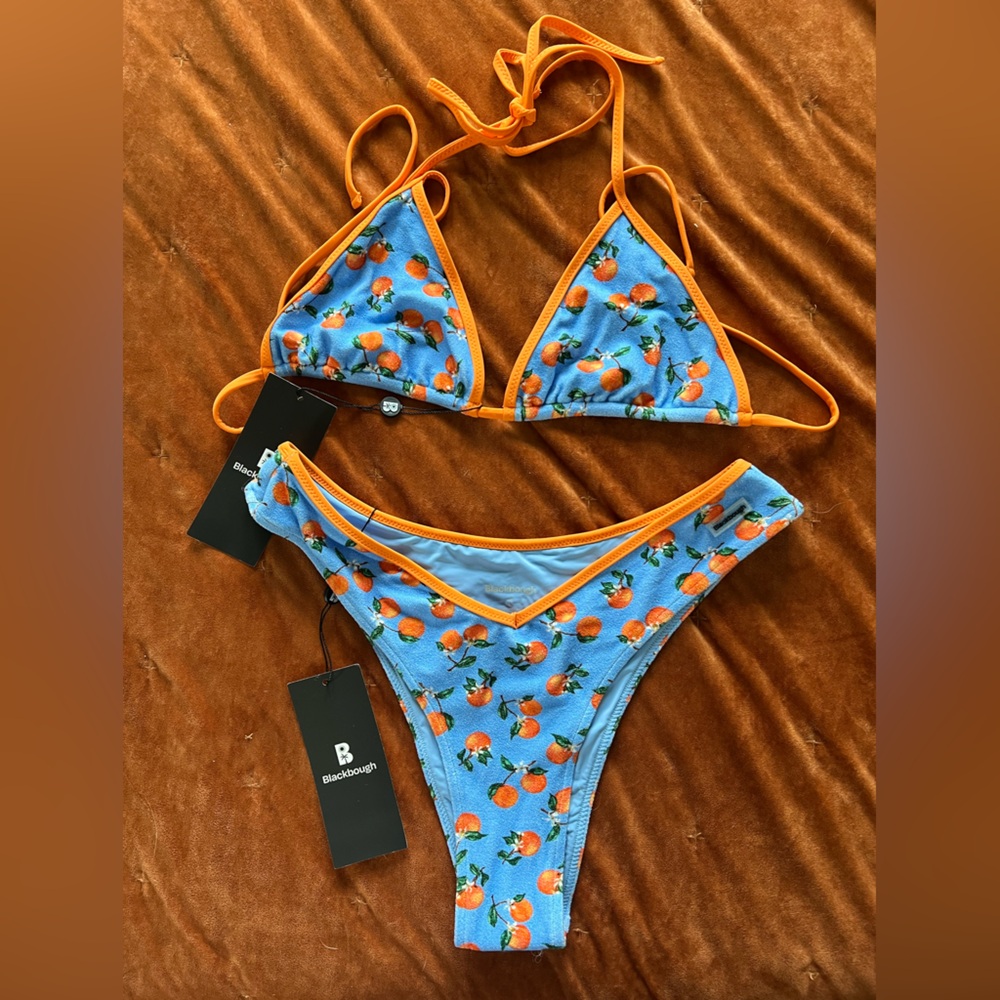 Blackbough Blue and Orange Bikini with Fruit Design